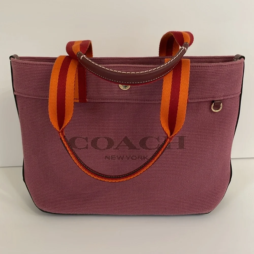 Coach Small Canvas Tote Light Raspberry Multi - Picture 4 of 12